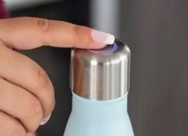 Tap twice to sterilize for 1 minute, five times for 2 minutes
